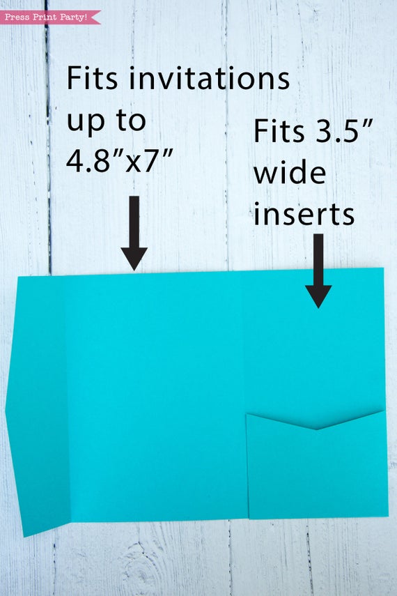  DIY & Custom Printed Pocket Fold Invitations