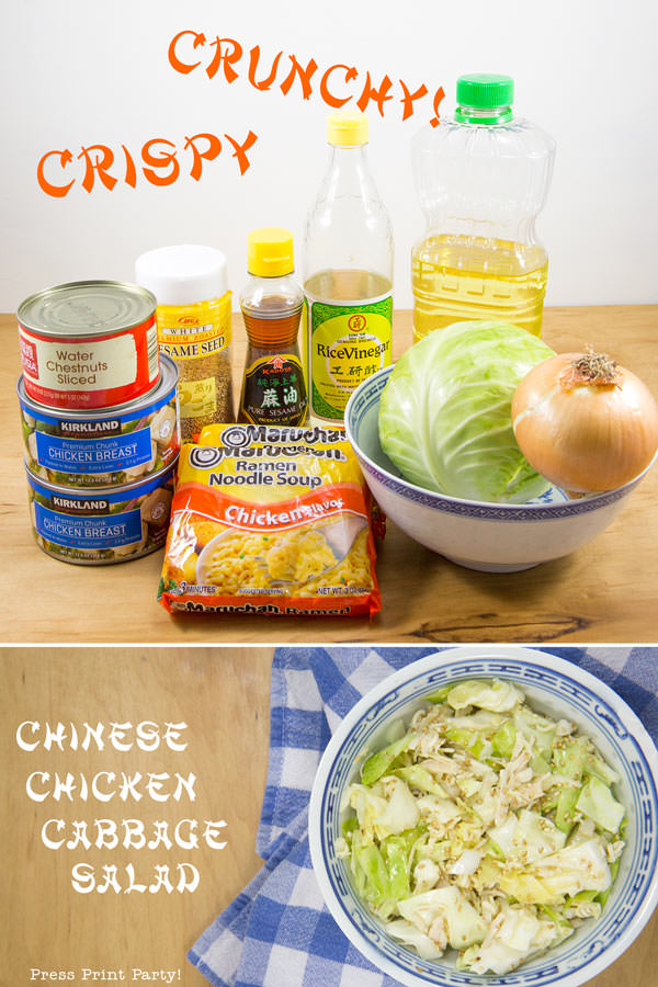 Chinese Chicken Cabbage Salad recipe - By Press Print Party! - Asian Chicken Salad