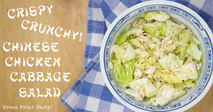 Chinese Chicken Cabbage Salad recipe - By Press Print Party! - Asian Chicken Salad