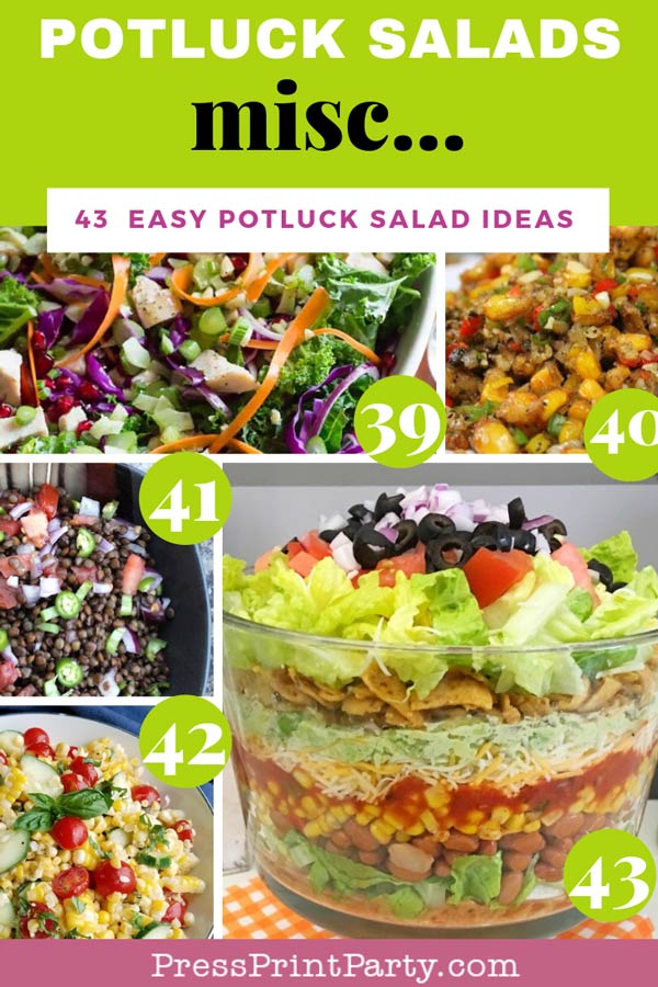 Potluck salads - 43 potluck salad ideas