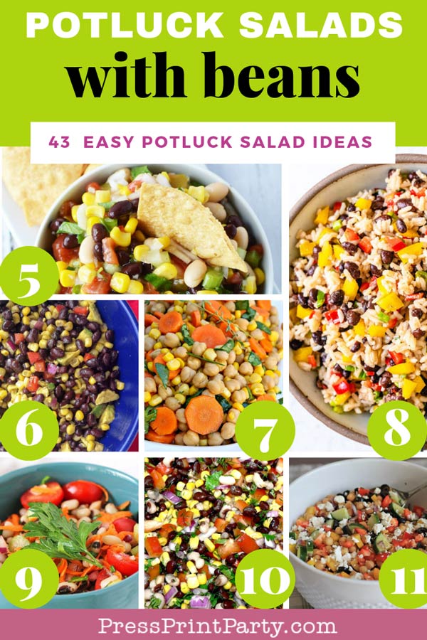 Potluck salads with beans - 43 potluck salad ideas