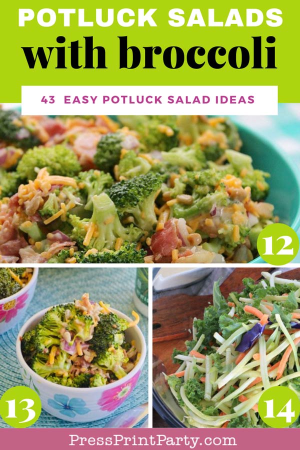 Potluck salads with broccoli - 43 potluck salad ideas