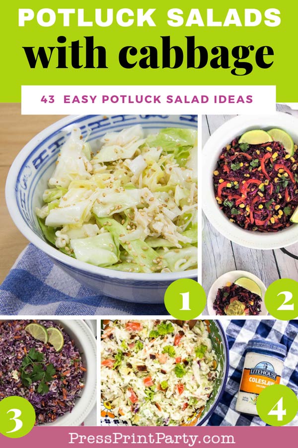 Potluck salads with cabbage- 43 potluck salad ideas