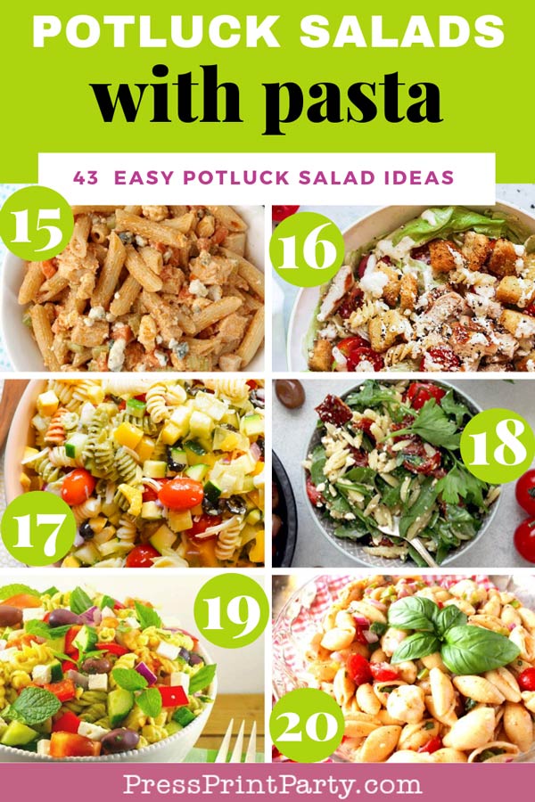 Potluck salads with pasta - 43 potluck salad ideas