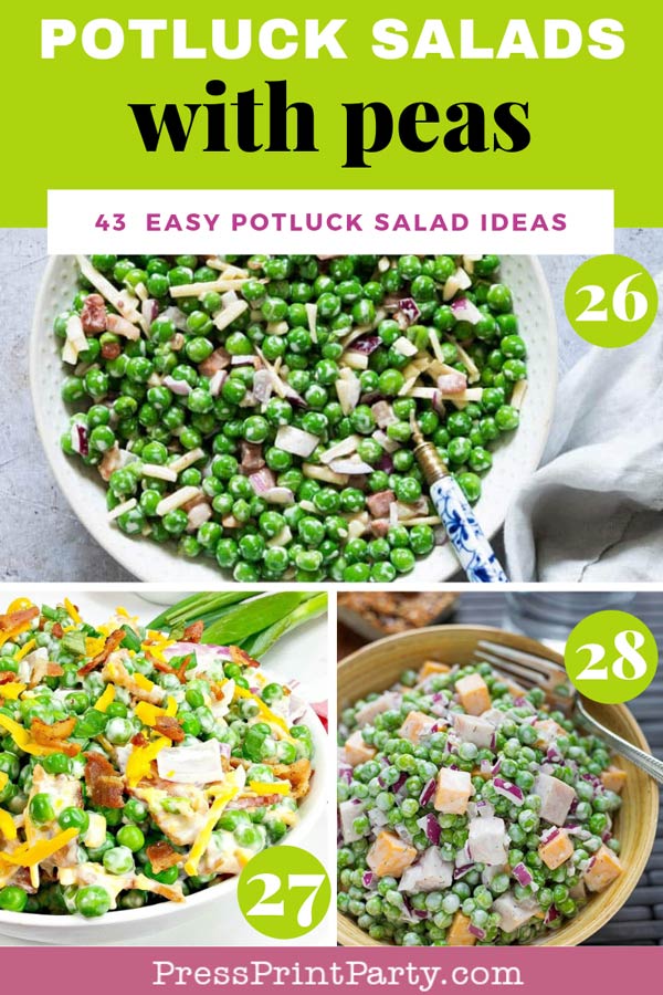 Potluck salads with peas - 43 potluck salad ideas