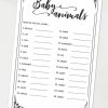 Baby animal game baby shower game printable games instant download Press Print Party!