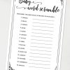 Baby word scramble game baby shower game printable games instant download Press Print Party!