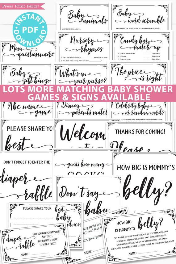 Disney Parents Baby Shower Game (Woodland) - Press Print Party!