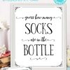 Guess How Many Game Sign Printable, w Editable Text for Items & Container Baby Shower Sign Printable, With Editable Name game baby shower game printable sign instant download Press Print Party!