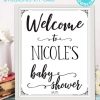 Welcome to Baby Shower Sign Printable, With Editable Name game baby shower game printable sign instant download Press Print Party!