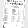 What's in your purse printable baby shower game or bridal shower game. Press Print Party!