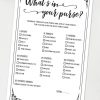 What's in your purse printable baby shower game or bridal shower game. Press Print Party!