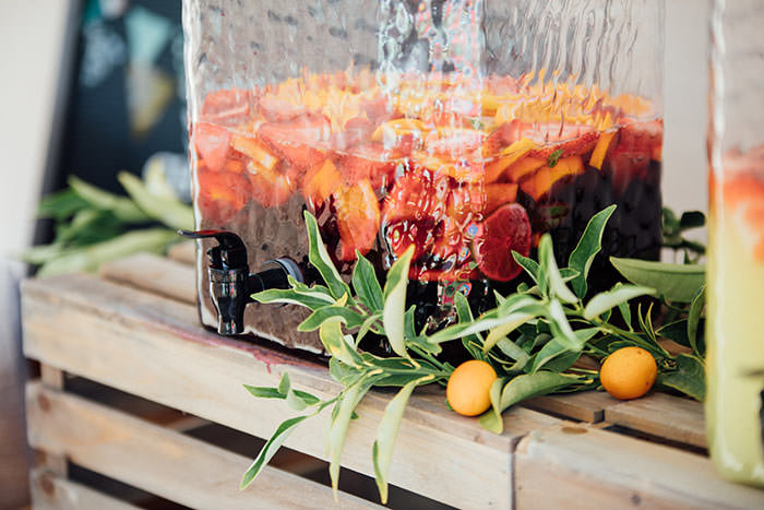 Sangria at a party for an inexpensive alcohol drink