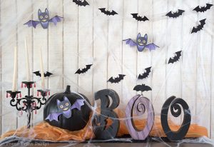 FREE Printable Hanging Bat - Halloween Craft for Kids - Press Print Party!