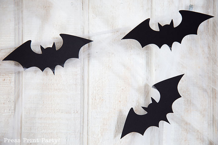 FREE SVG bat garland halloween garland - Press Print Party!