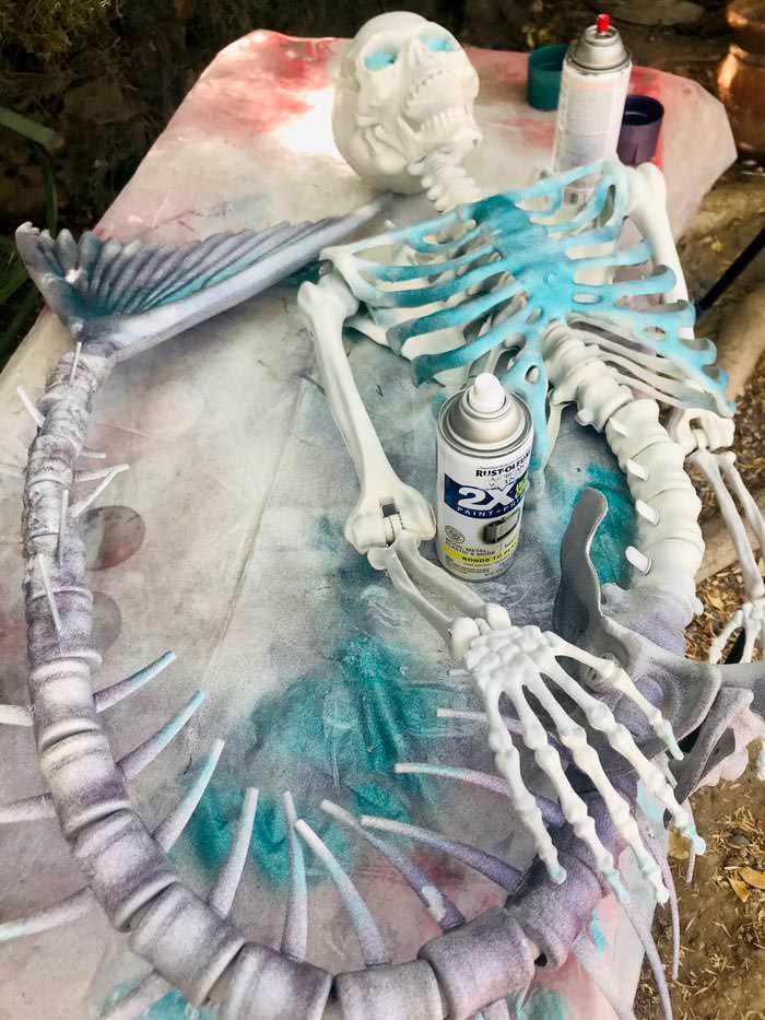 skeleton mermaid makeover. Press Print Party!