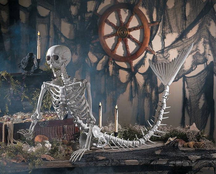 mermaid skeletong spooky