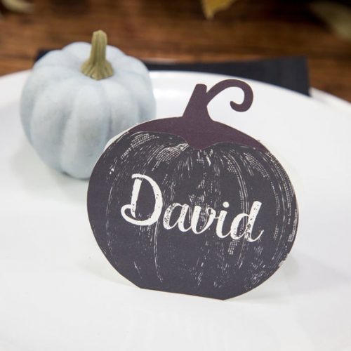Teal Pumpkin Thanksgiving Place Cards Printable - Press Print Party!