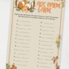 abc name game - Woodland baby shower games and signs w woodland creatures and forest animals like a cute fox, deer, and squirrel. Press Print Party Instant Download