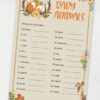 baby animals - Woodland baby shower games and signs w woodland creatures and forest animals like a cute fox, deer, and squirrel. Press Print Party Instant Download