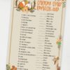 candy bar match up game - Woodland baby shower games and signs w woodland creatures and forest animals like a cute fox, deer, and squirrel. Press Print Party Instant Download