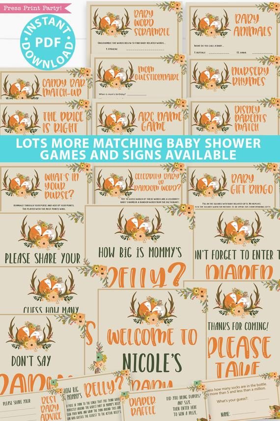 Woodland Theme Please Take One Sign Printable - Press Print Party!