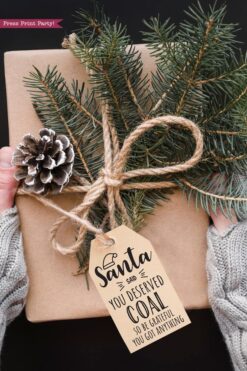 Kraft Gift Tags for Rustic Christmas Decor Gift Wrapping