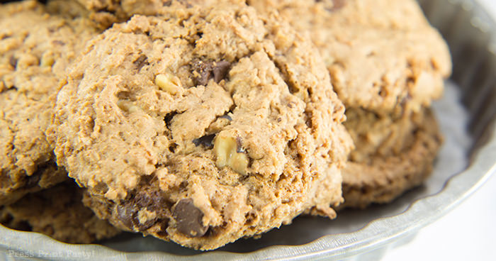 best ranger cookies recipe. chocolate chips and rice krispies cookies on plate