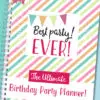 Best Party Ever the Ultimate Birthday Party Planner Press Print Party! Instant download pdf all the pages shown 5 birthday party checklist, 11 core pages, 12 support pages.