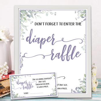 diaper raffle - baby shower games ideas and activities w printable template instant download by Press Print Party!