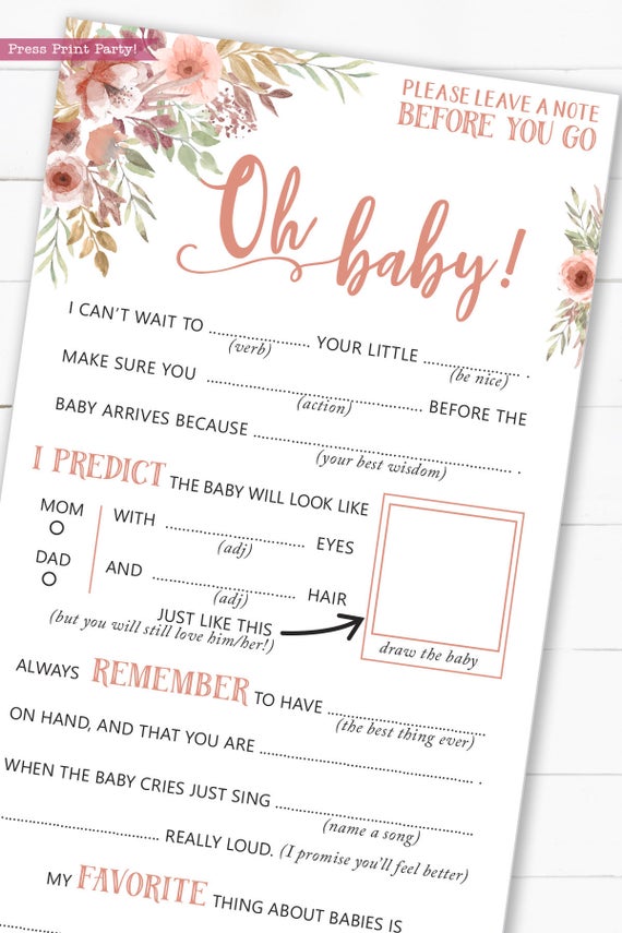 Floral Bridal Shower Games Bundle Pack Editable Instant