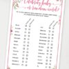 celebrity baby game printable baby shower game pink flowers Press Print Party!