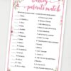 Disney parent match printable baby shower game pink flowers Press Print Party!
