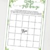 baby gift bingo Baby shower game printable template pdf instant download Press Print Party! Eucalyptus design