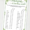 celebrity baby names Baby shower game printable template pdf instant download Press Print Party! Eucalyptus design