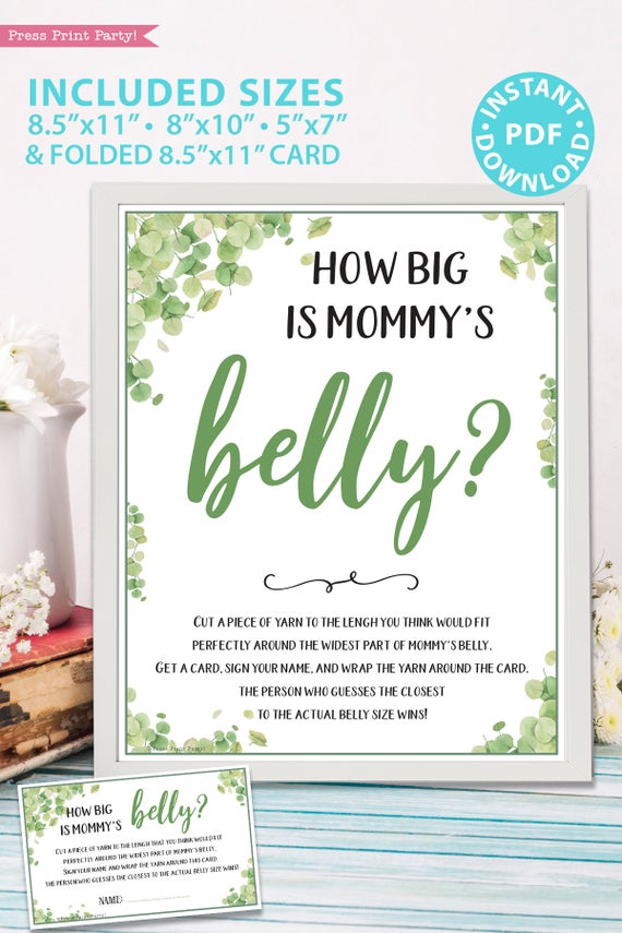 Free Printable How Big Is Mommy s Belly