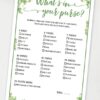 What's in your purse Baby shower game printable template pdf instant download Press Print Party! Eucalyptus design