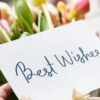 card with best wishes and flowers. -tons of awesome happy birthday wishes and messages - Simple - funny- heartfelt - poems - quotes- best birthday wishes - Press Print Party!