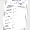 The Price is Right - Baby shower game printable template pdf, baby shower party ideas, instant download Press Print Party! Greenery and purple design