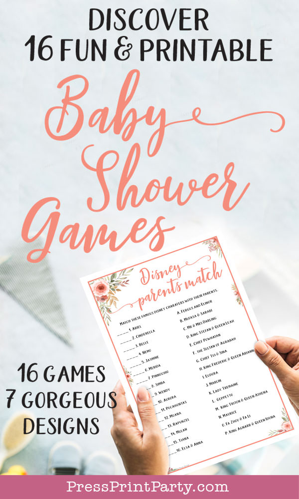 Printable baby shower games & virtual baby shower ideas