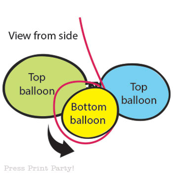 Organic Balloon garland diy tutorial step 6