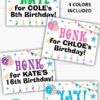 Birthday Yard Sign Printable, Honk Sign for Boy or Girl Birthday Party, Front Yard, Quarantine Birthday, INSTANT DOWNLOAD