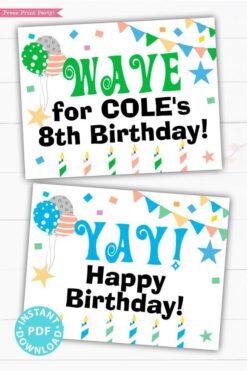 Birthday Yard Sign Printable, Honk Sign for Boy or Girl Birthday Party, Front Yard, Quarantine Birthday, INSTANT DOWNLOAD