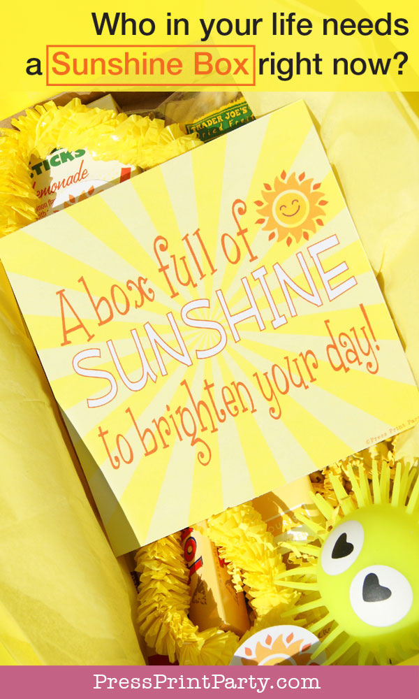 50 Cheery Box of Sunshine DIY Gift Ideas and Printables to Give