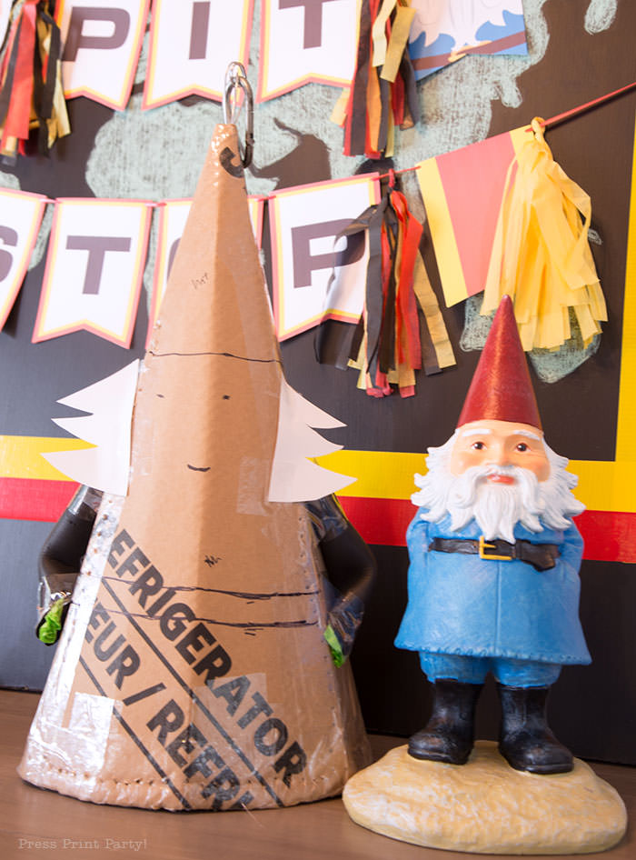 The amazing race party ideas - Roaming gnome pinata DIY - Press Print Party!