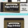 Gold editable birthday coupon book template printable last minute gift ideas download - Press Print Party!
