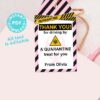 drive by birthday thank you tags editable for quarantine birthday party pink instant download