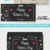 Father's day gift editable coupon book template printable last minute gift ideas for the new grad download - Press Print Party!