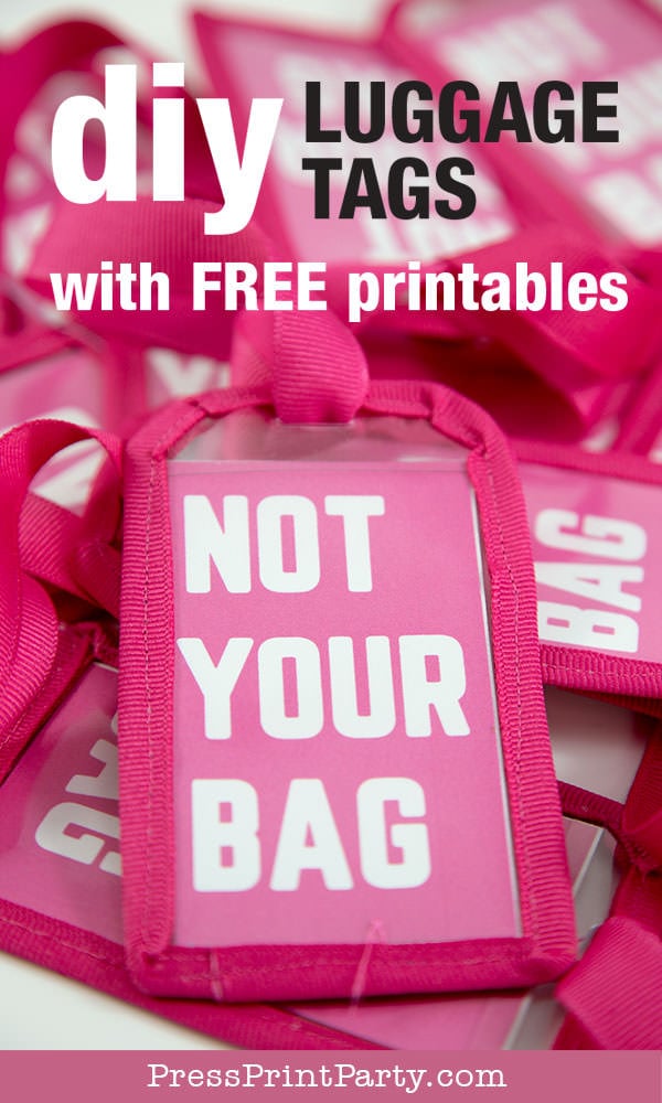 FREE Printable DIY Luggage Tags Template Press Print Party!