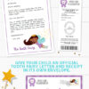 Create a magical tradition. Tooth Fairy printable set purple black tooth fairy for boys or girls with tooth fairy letter, receipt, door handle, first tooth certificate, tooth envelope, cash envelope, baby teeth chart, editable by Press Print Party!